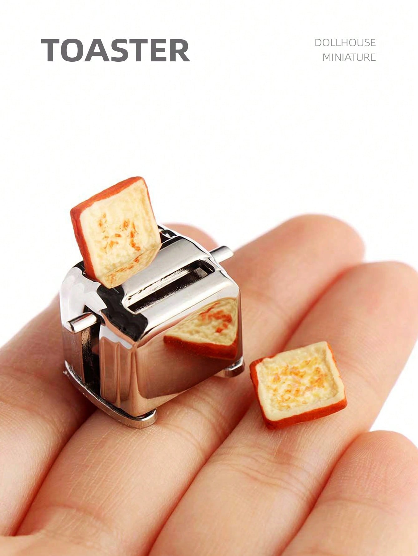 Kitchen Gadgets Best - 1:12 Dollhouse Miniature Toaster, Mini Simulation