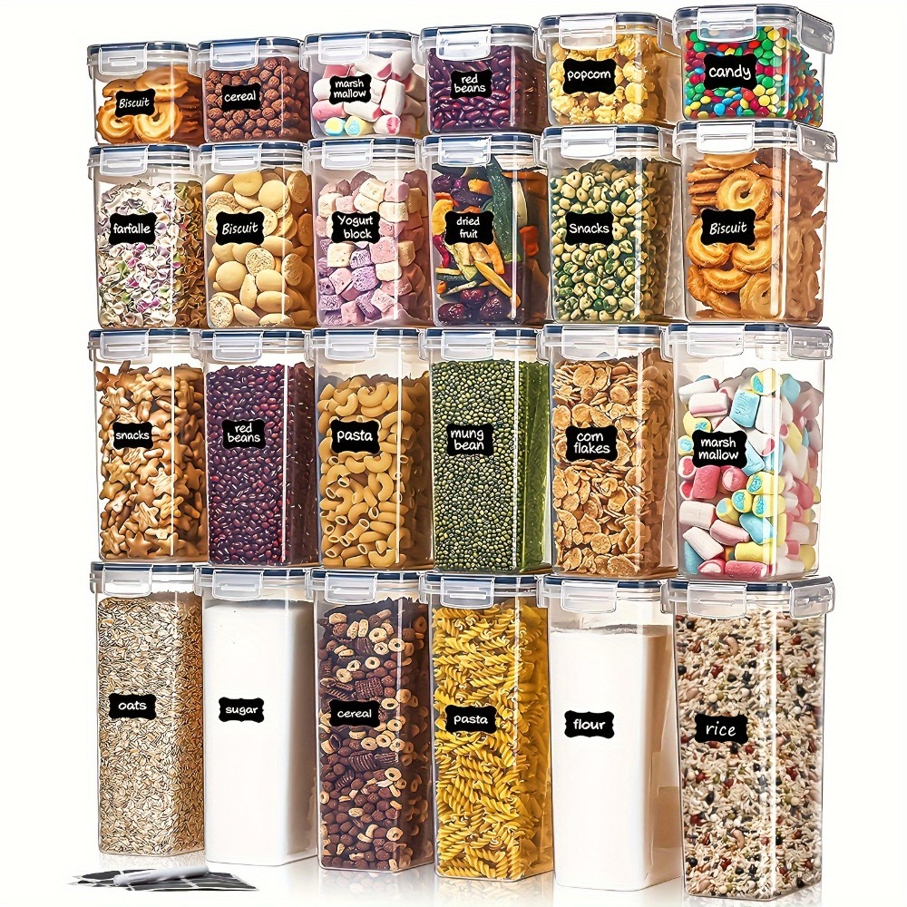 Kitchen Gadgets Design - 24Pcs Food Storage Containers 12 Boxes