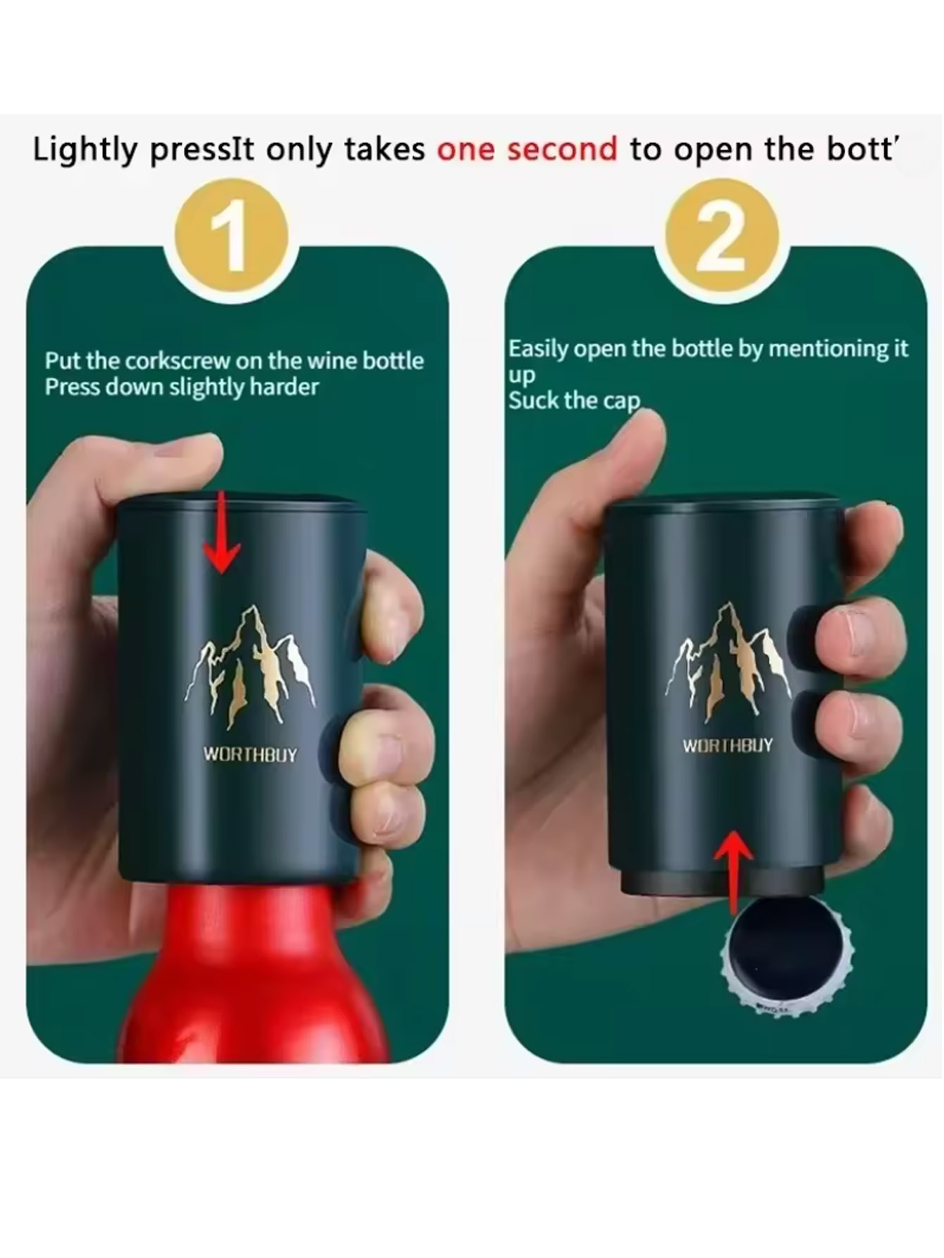 Kitchen Gadgets Design - 1Pcs Automatic Beer Bottle Opener Stainless