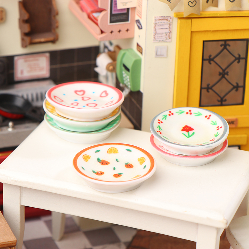 5Pcs 1/12 Dollhouse Mini Plate - Kitchen Gadgets Best review and price