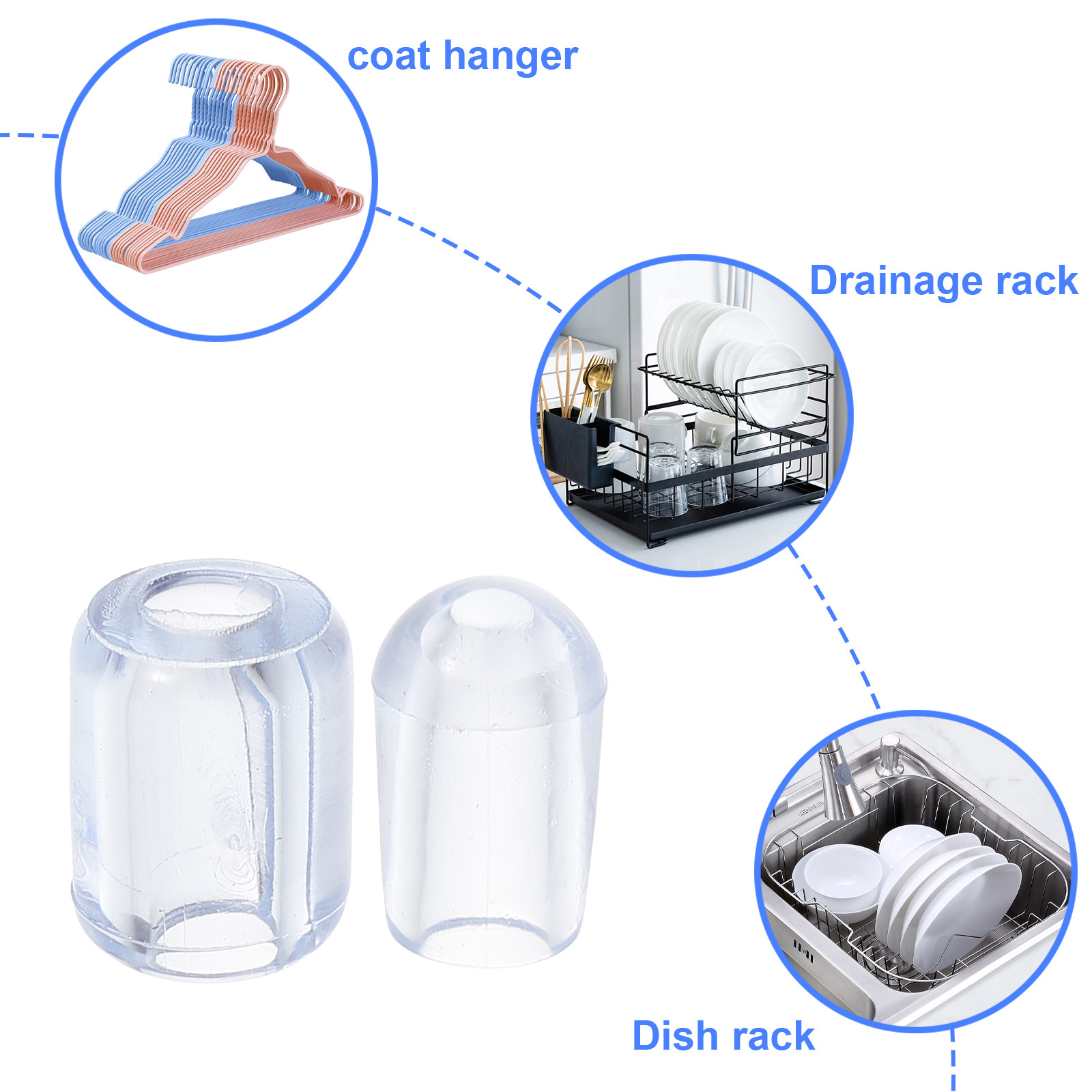 80Pcs Kitchen Sink Grid Feet P - Kitchen Gadgets Best review and price