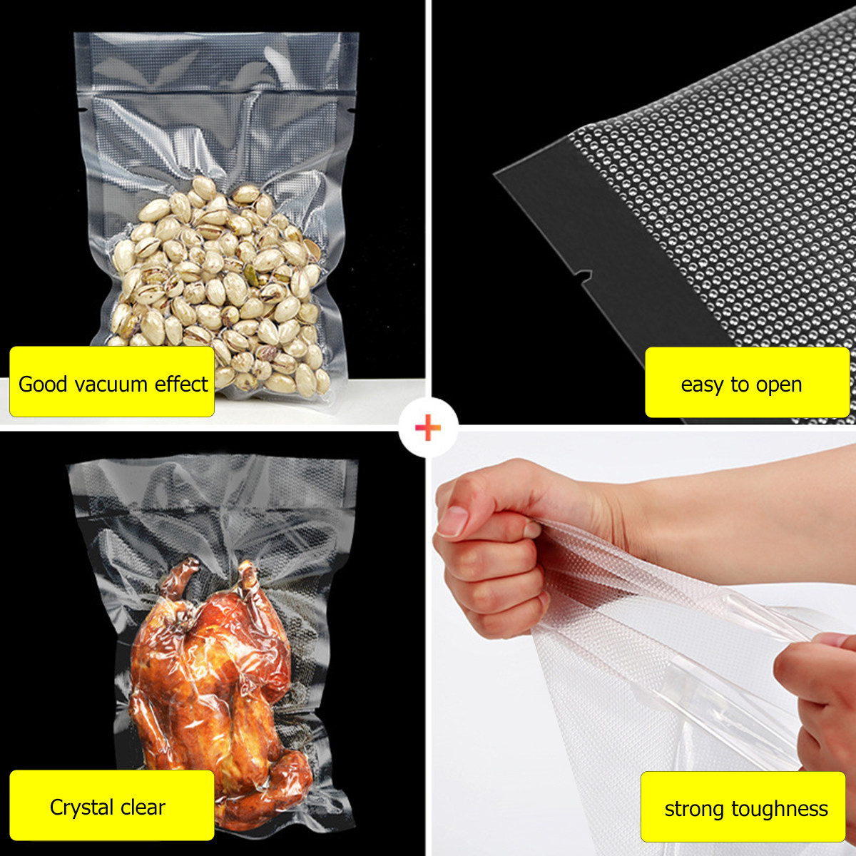 100Pcs Transparent Dot Texture - Food Vacuum Sealer review and price