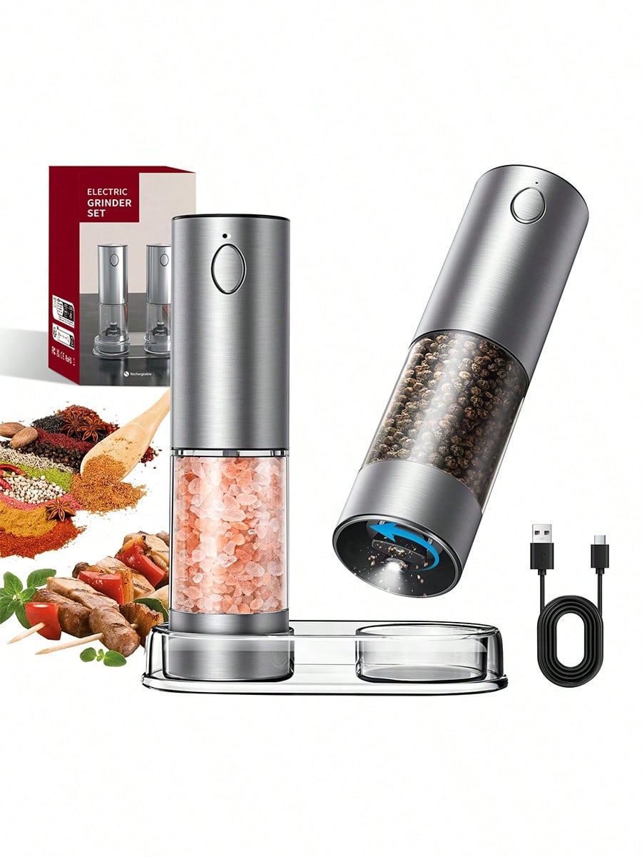 2-Piece Electric Salt Pepper G - Kitchen Gadgets Gift Ideas review and price