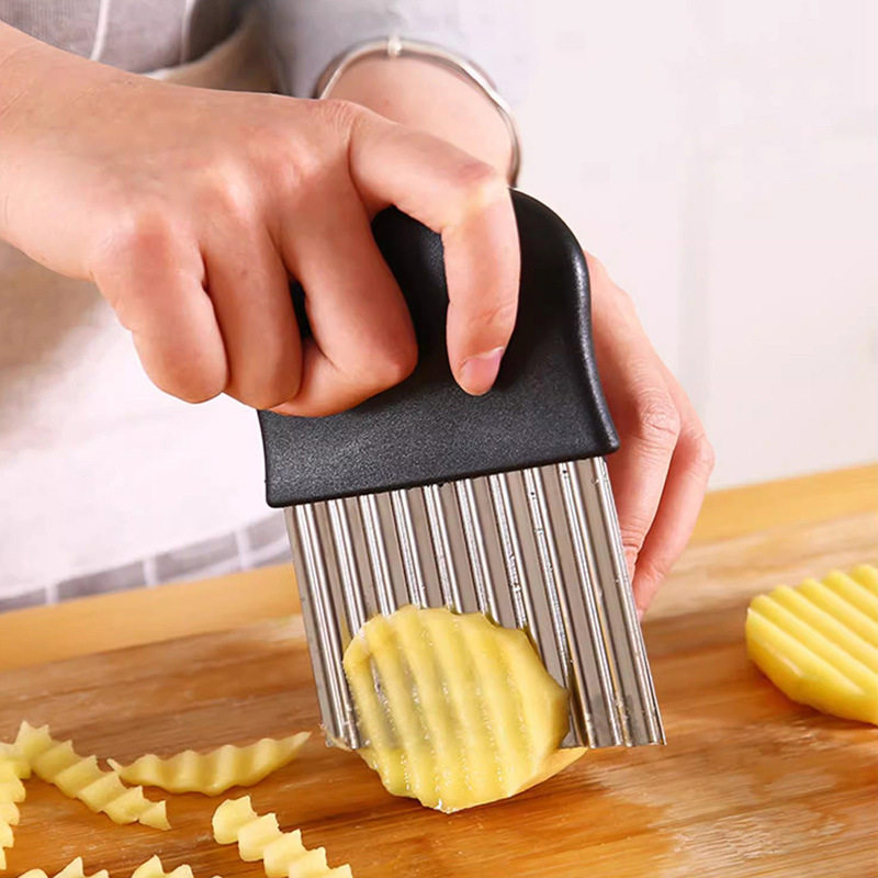 Stainless Steel Crinkle Cutter - Kitchen Gadgets Vegetable Cutter review and price